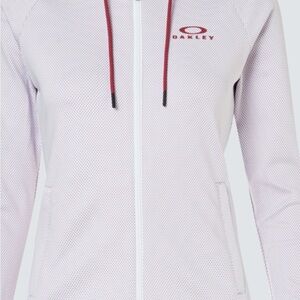 Oakley White Hoodie with Red Accents
